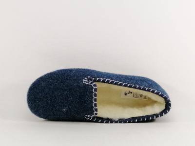 Pantoufle chaude femme fourrée laine SOCA 0340-940 bleu fabrication Espagne !
