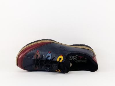Sneakers femme confortable RIEKER N3271 souple et tendance, semelle à mémoire de forme