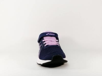 Basket de running à scratch en toile bleu ASICS Jolt 2 PS pour fille