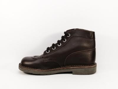 Bottillon KICKERS kick col en destockage cuir marron mixte