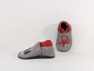 Chausson pour bebe naissance cuir souple ROBEEZ music play en destockage 0 à 6 mois