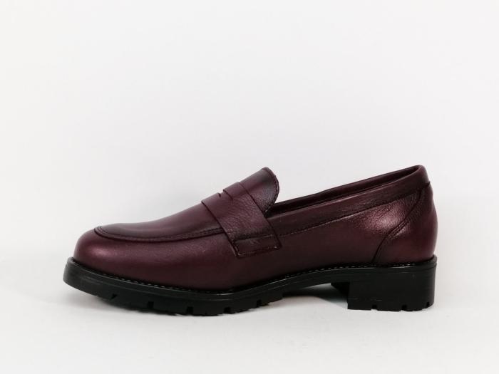 Mocassin Geox Respira Femme - Pointure 37 - Cuir Noir - Chaussure Ville élégante - Occasion