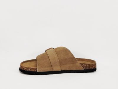 Mule femme chic cuir camel confortable et tendance TERRE DE MARINS mahity
