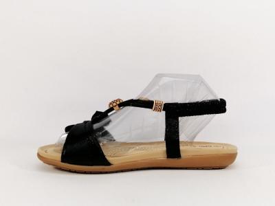Sandale noire tendance à pas cher pour femme CHIC SHOES DF11
