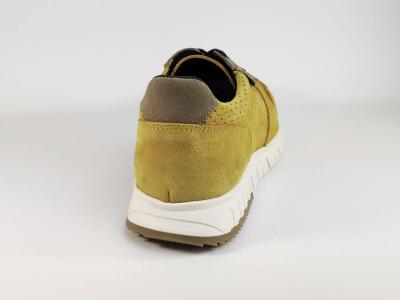 Tennis tout cuir jaune pour homme BRAN'S 13318 - Fabrication Espagne