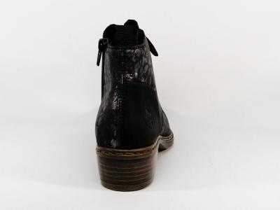 Bottine chic et originale à lacets RIEKER Y0830 petit talon confortable femme