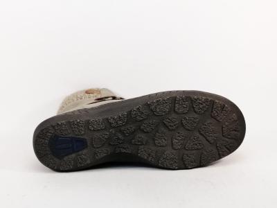 Boots fourrée femme confortable gris à pas cher destockage SOFTRELAX 42202