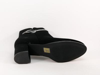 Bottine noire femme grande taille à talon chic tendance CINK ME DM850-2