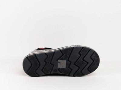Basket montante à scratch simili cuir noir STAR pour garçons