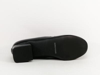Mocassin grande taille femme à talon noir chic en destockage ANDRES MACHADO AM6009 à pas cher