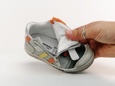 Basket montante garçon cuir souple et confortable à pas cher destockage BELLAMY sanou gris